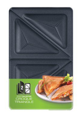 TEFAL | XA800212 | Triangle toasted sandwich set for Snack Collection | Dimensions (W x L) 13 x 22.5